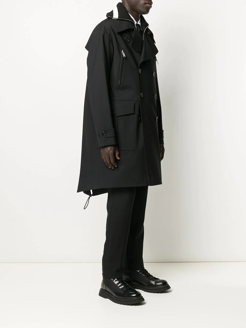 double-breasted trench coat - 3