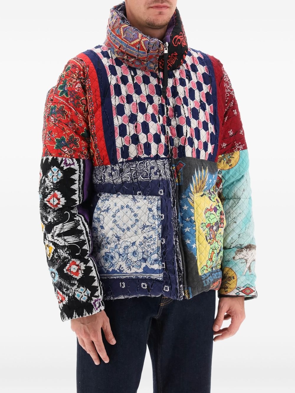 bandana-print jacket - 3