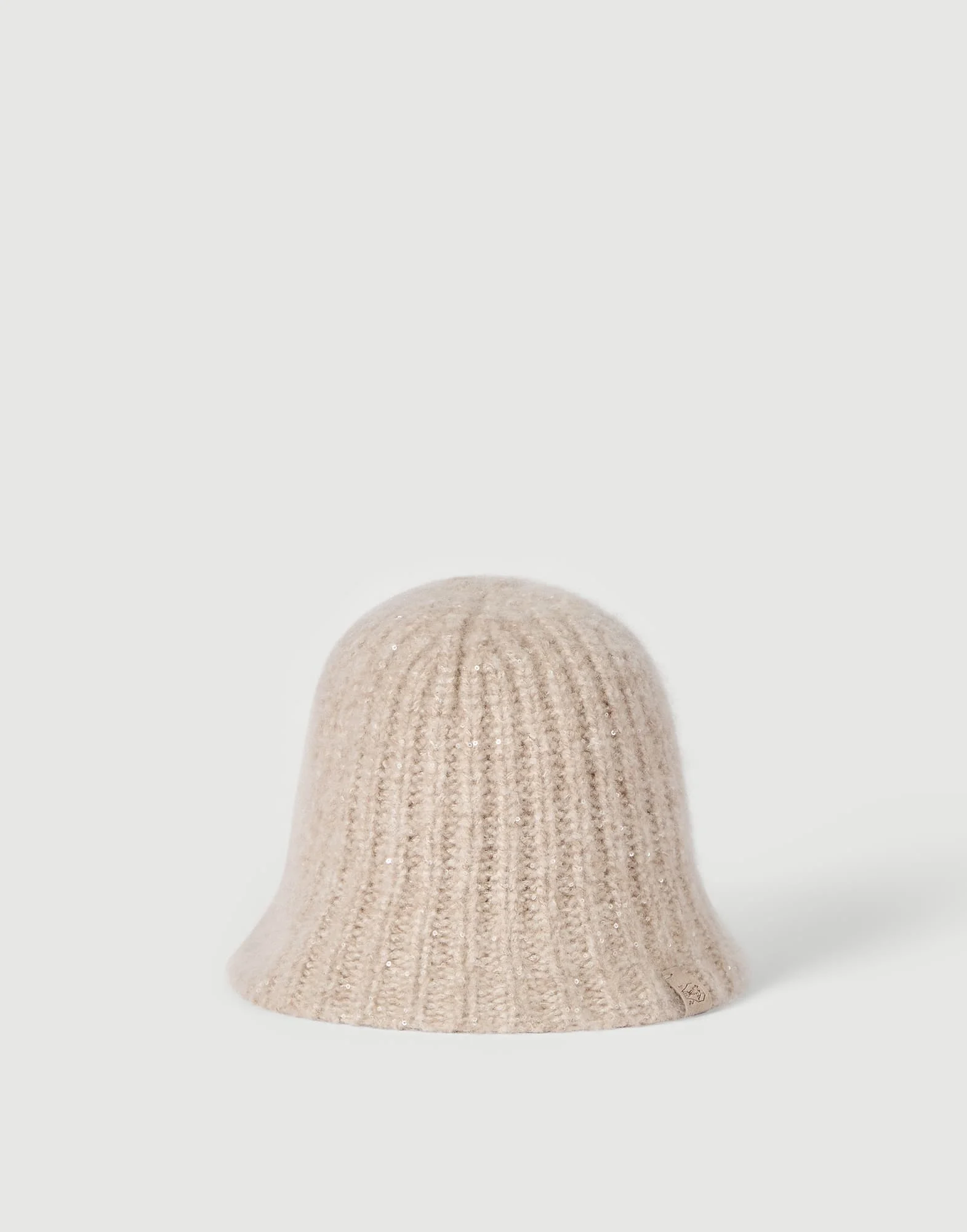 Cashmere Diamond yarn rib knit bucket hat - 1