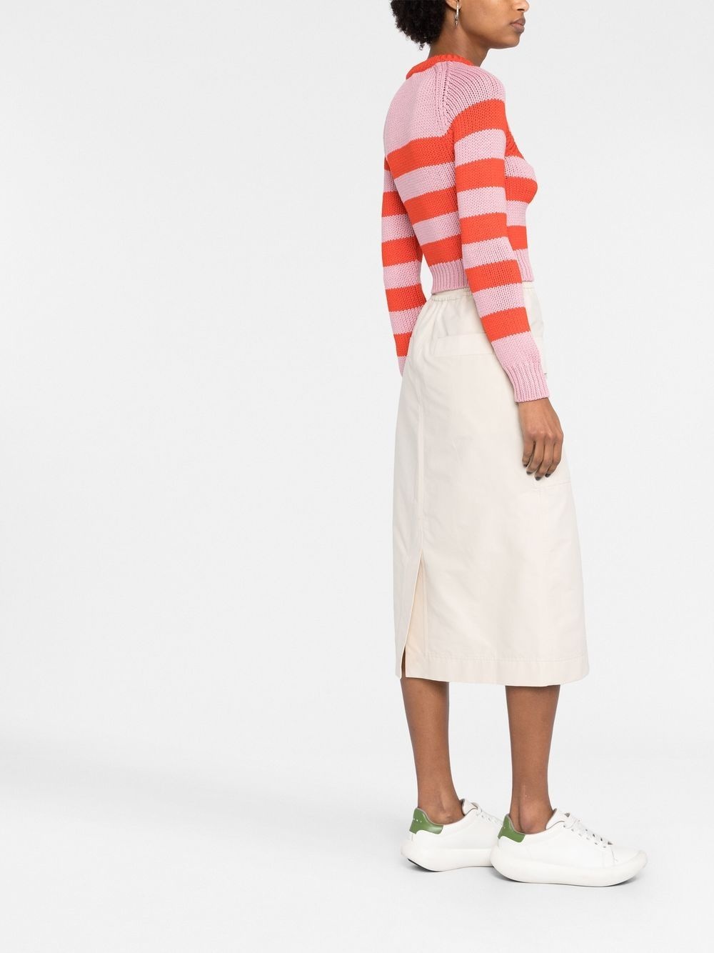 striped virgin wool jumper - 4