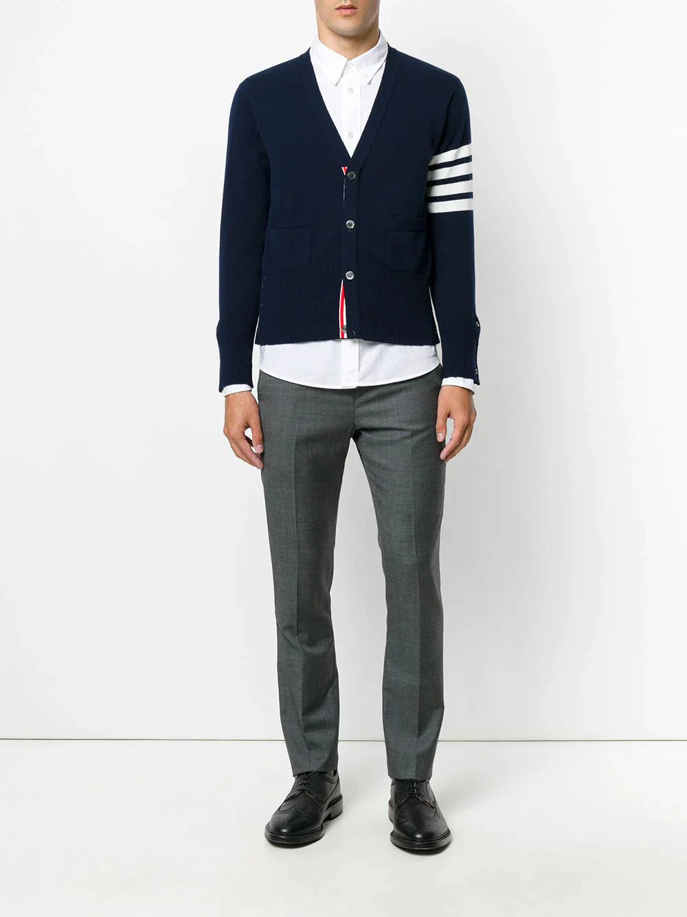 Classic V Neck Cardigan - 2