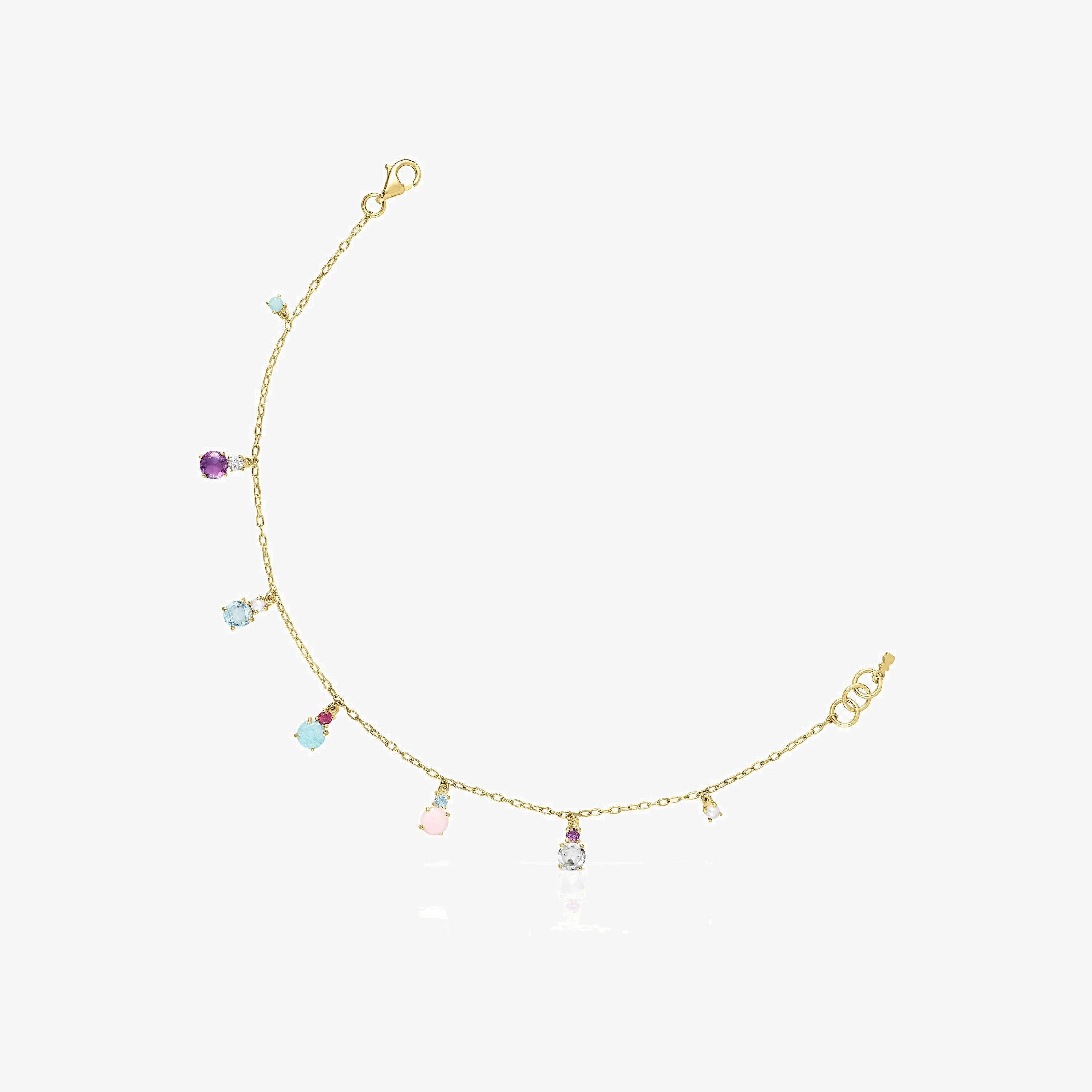 Mini Ivette Bracelet in 18K solid gold with Gemstones - 1