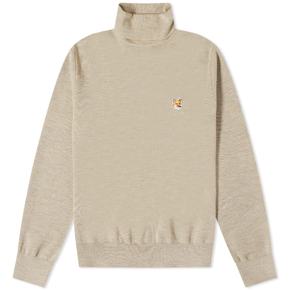 Maison Kitsuné Fox Head Patch Merino Turtleneck - 1