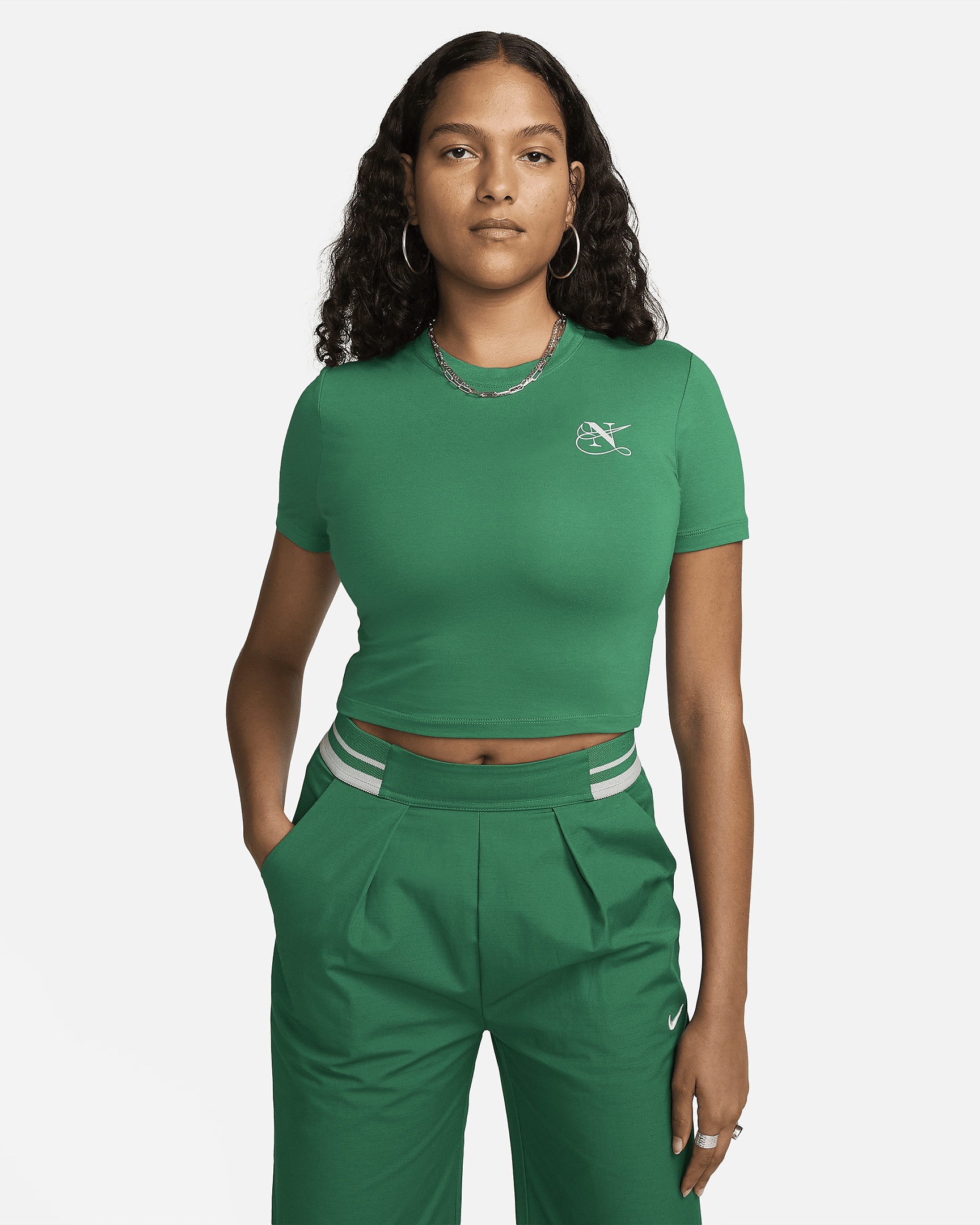 Women's Nike Sportswear Essential Slim Cropped T-Shirt - 1