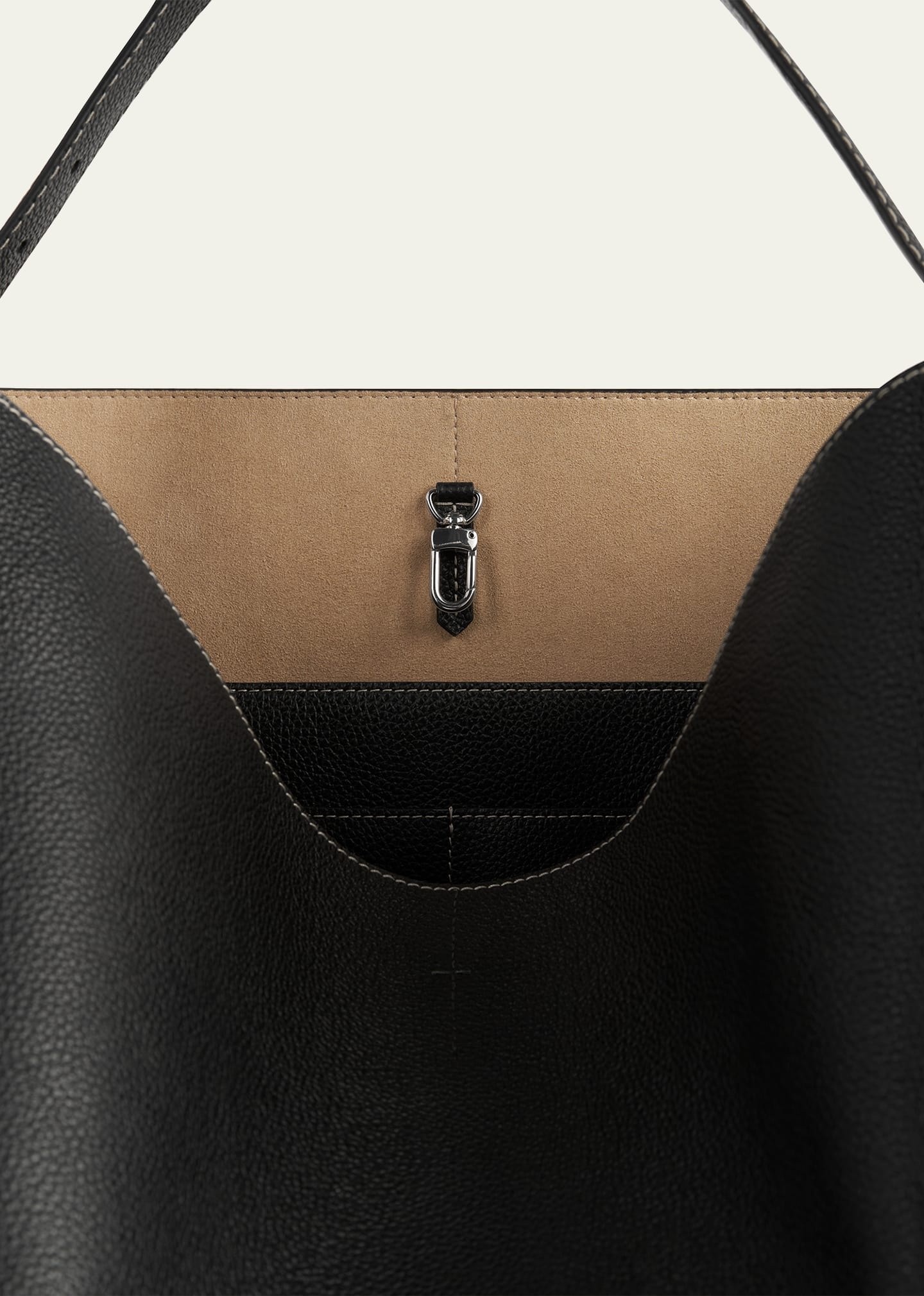 Belted Leather Tote Bag - 4
