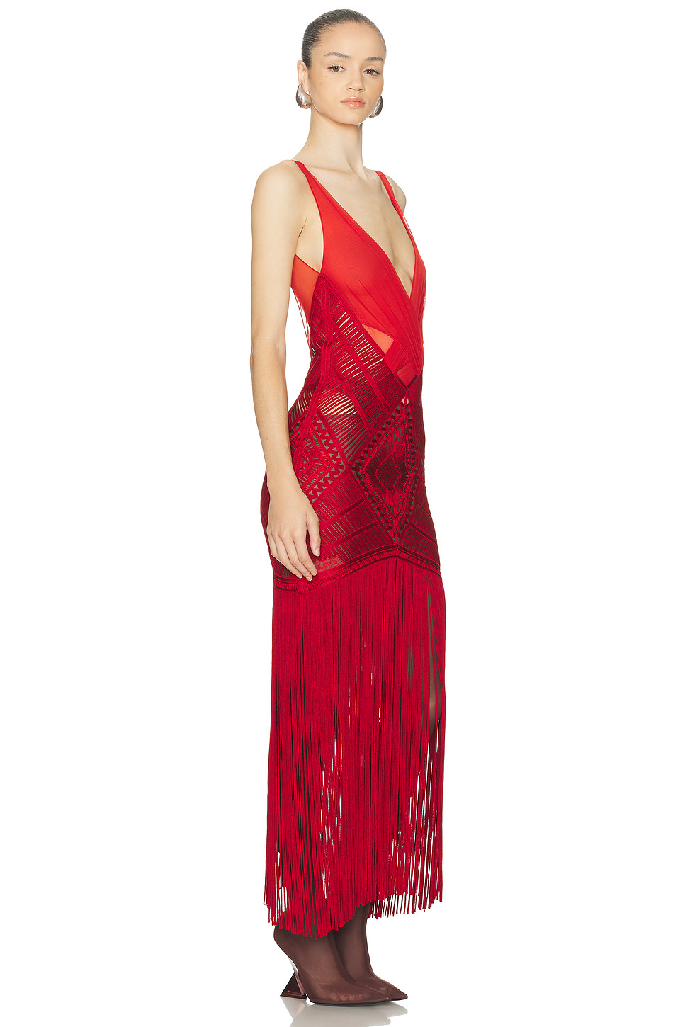 Embroidered Midi Dress - 2