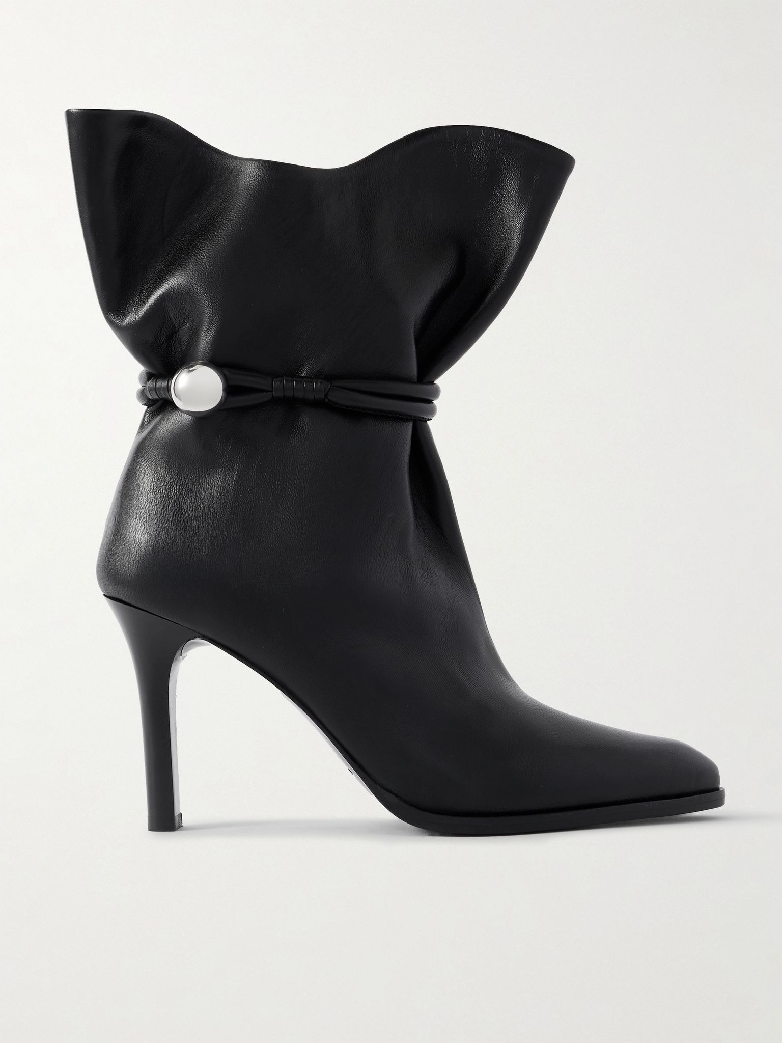 Lolya embellished leather ankle boots Black - 1