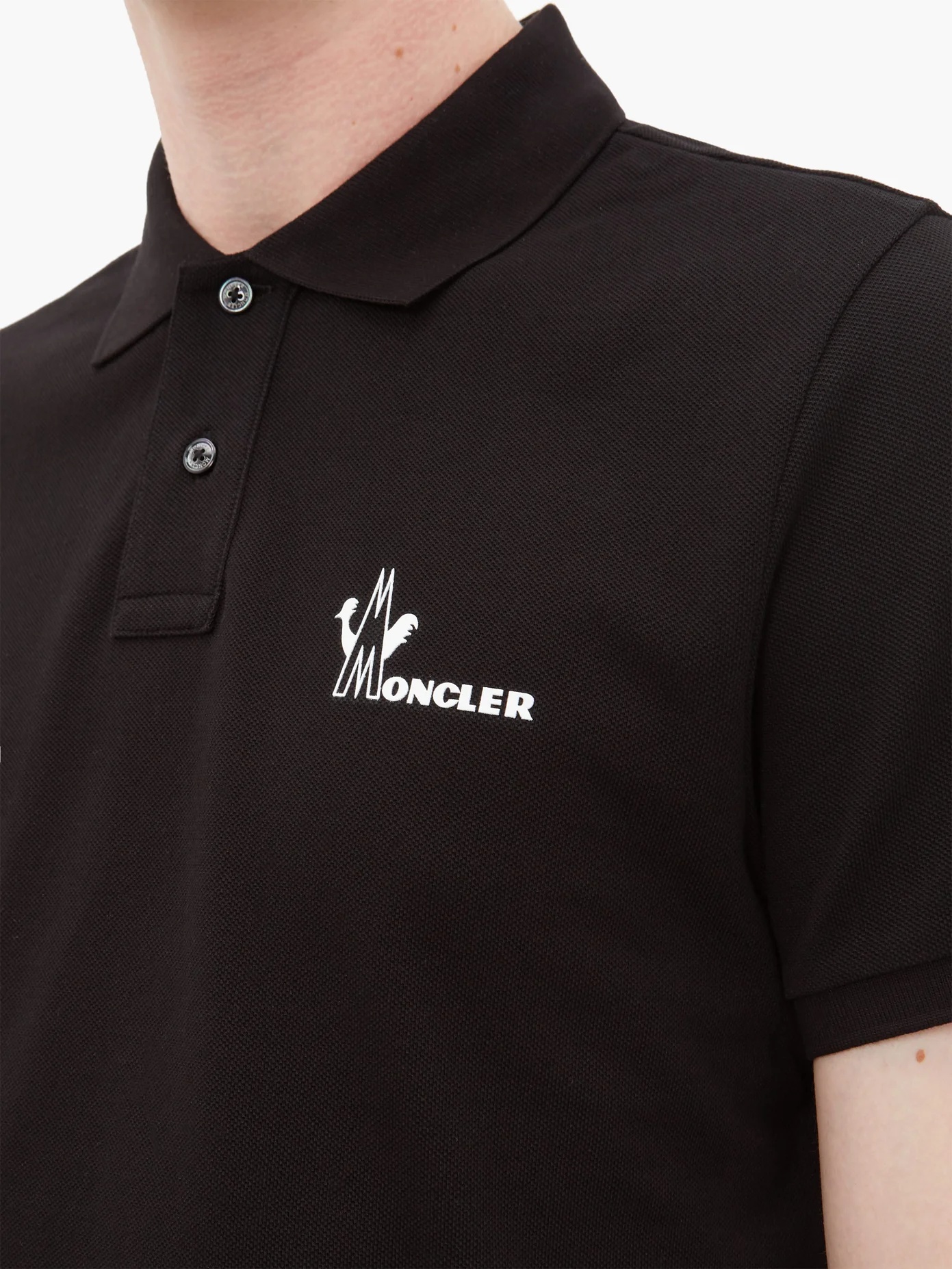 Logo-print cotton-piqué polo shirt - 3