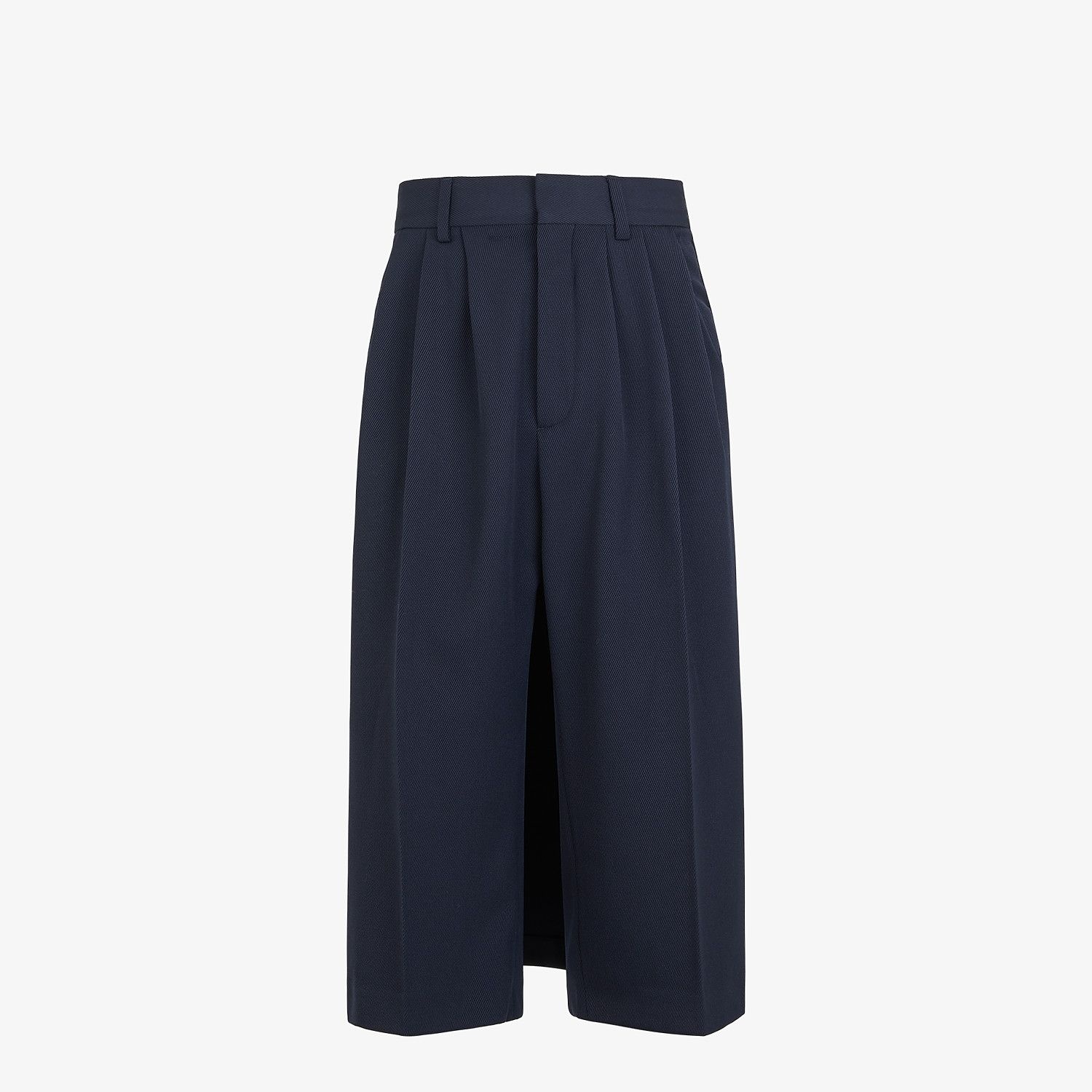 Blue wool pant skirt - 1