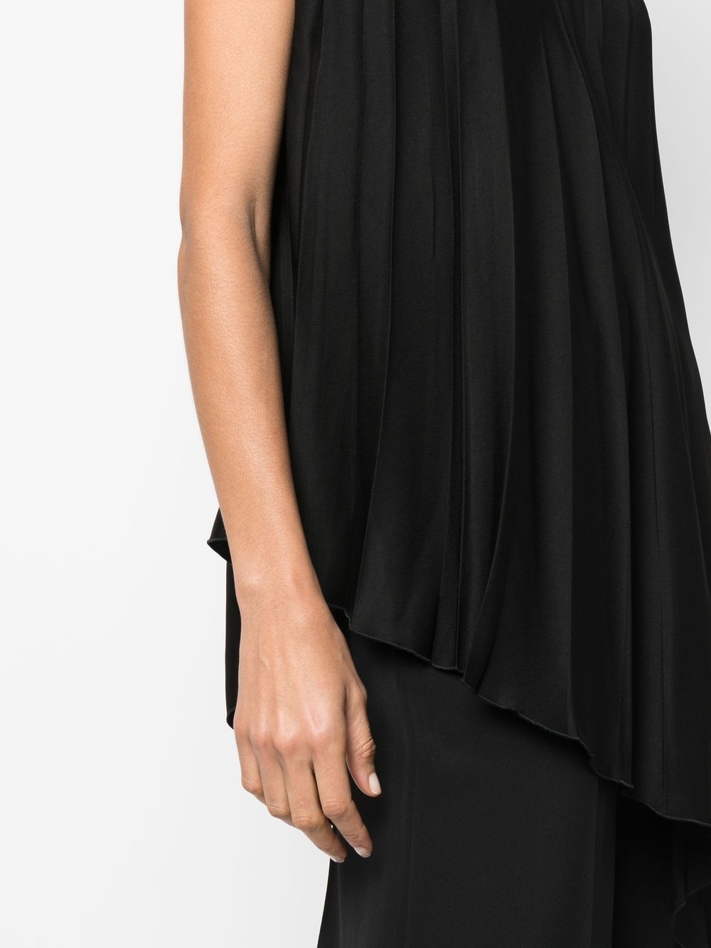 asymmetric pleated vest - 5