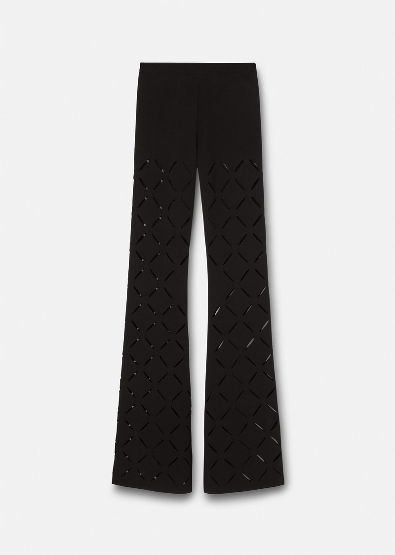 Slashed Knit Flared Pants 1