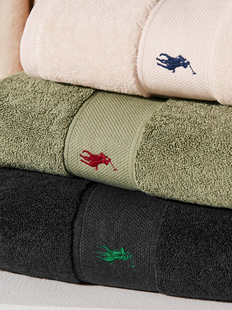 Polo Player Cotton Bath Mat - Pale Oak 7