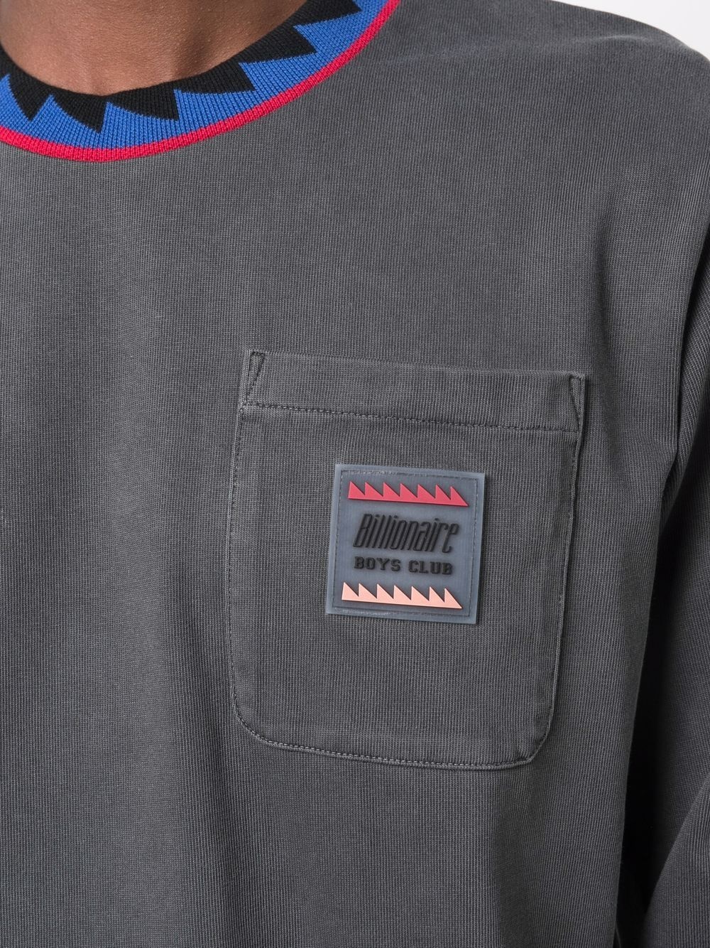 COTTON CONTRASTING-COLLAR SWEATSHIRT - 4