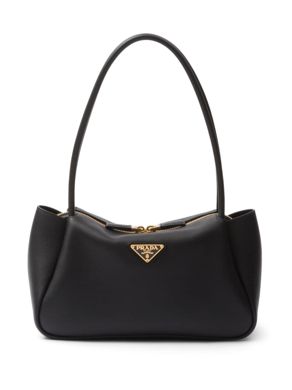 medium triangle-logo shoulder bag - 1