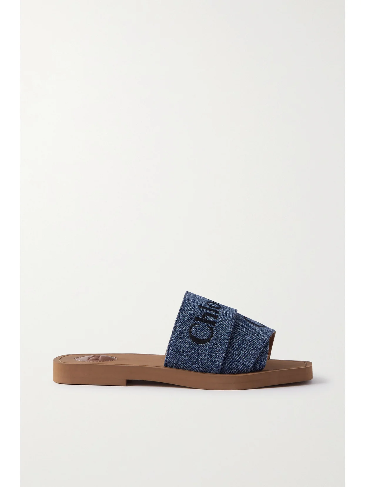 + Net Sustain Woody Embroidered Denim Slides - 1
