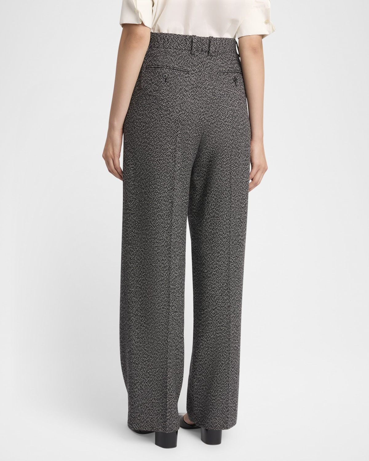 Mikkela Pleated Cashmere Straight-Leg Pants - 3
