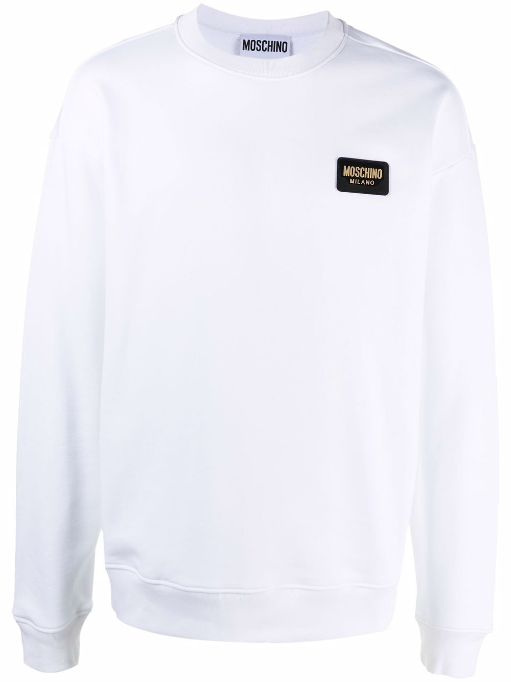 logo-plaque long-sleeve sweatshirt - 1