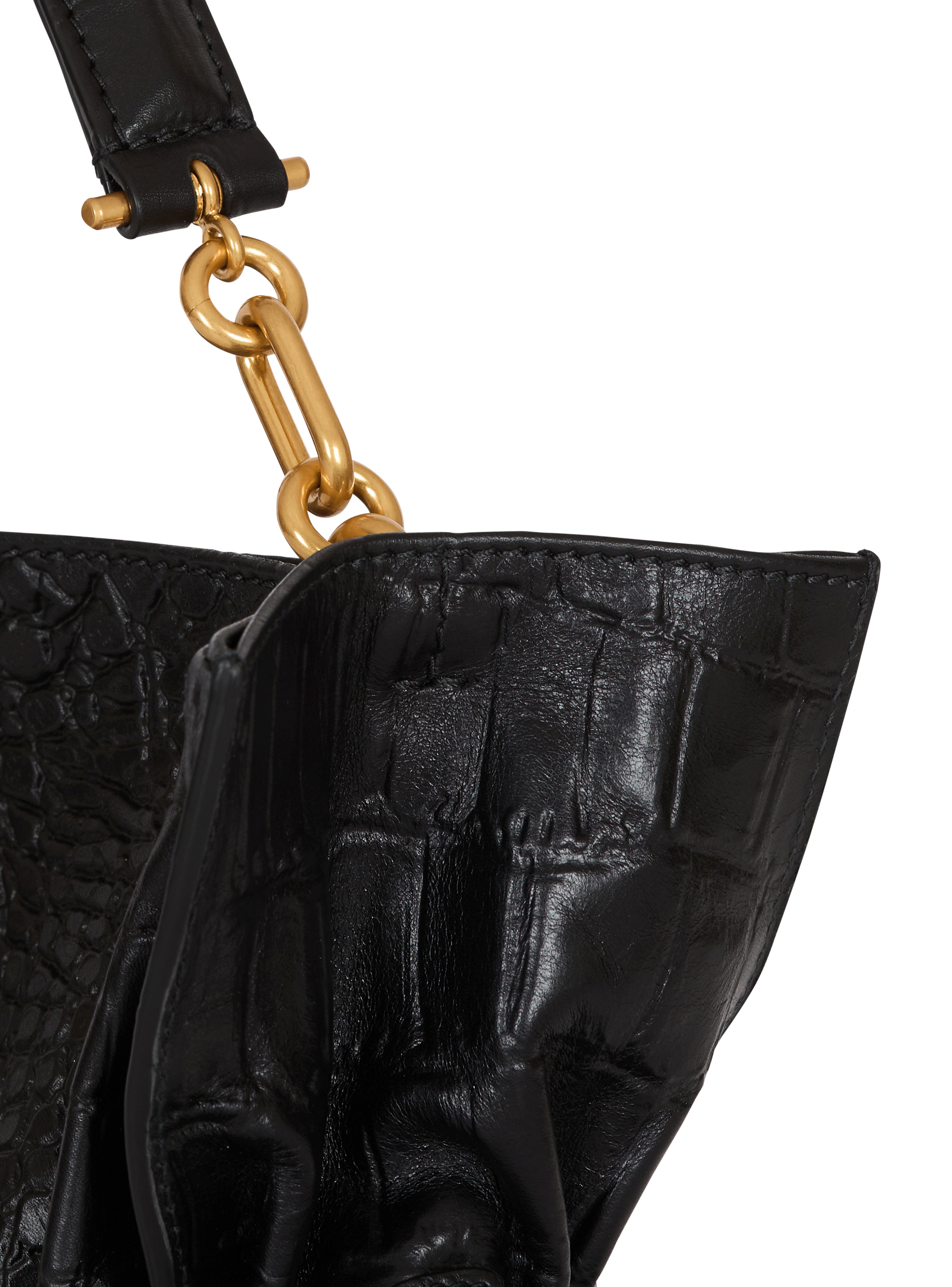 Medium Anthem bag in embossed crocodile-print calfskin - 5