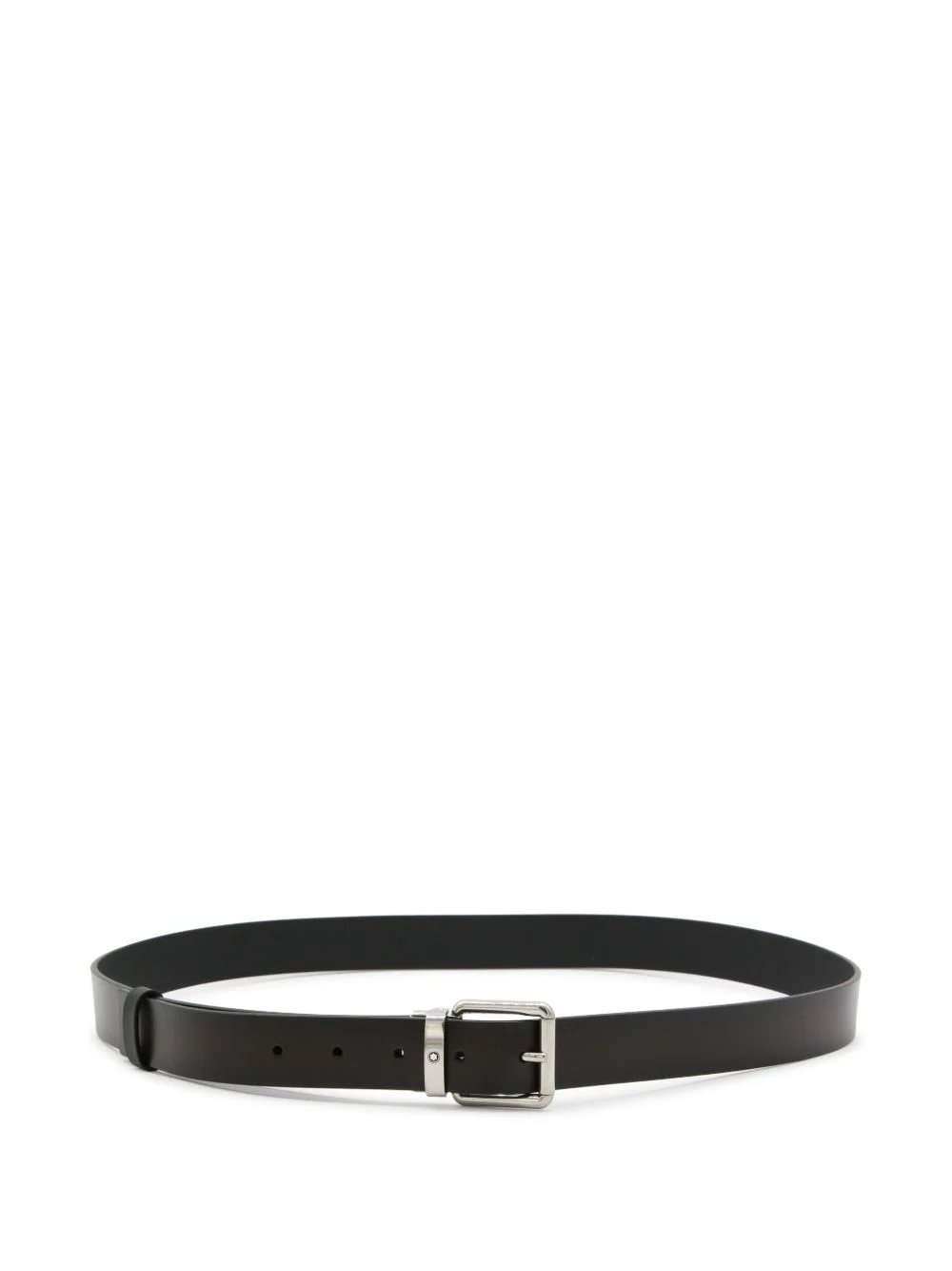 square-buckle leather belt - 1