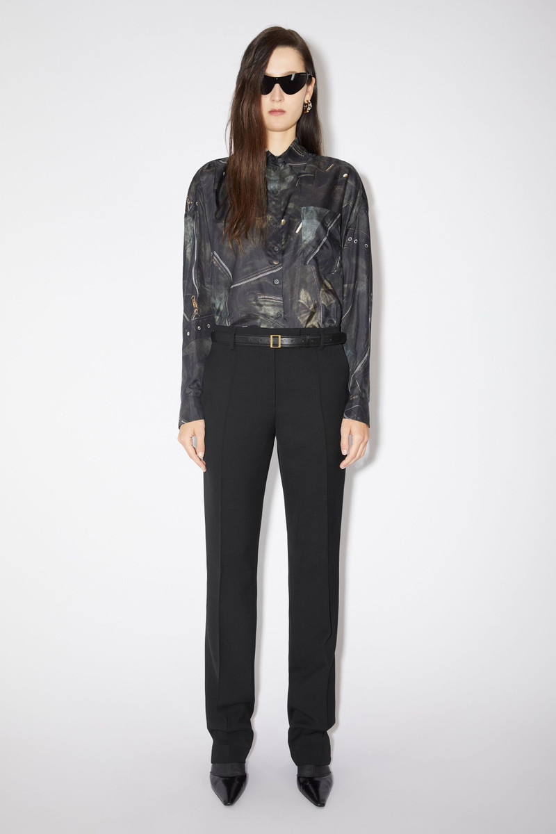 Acne Studios Narrow tailored trousers - Black outlook