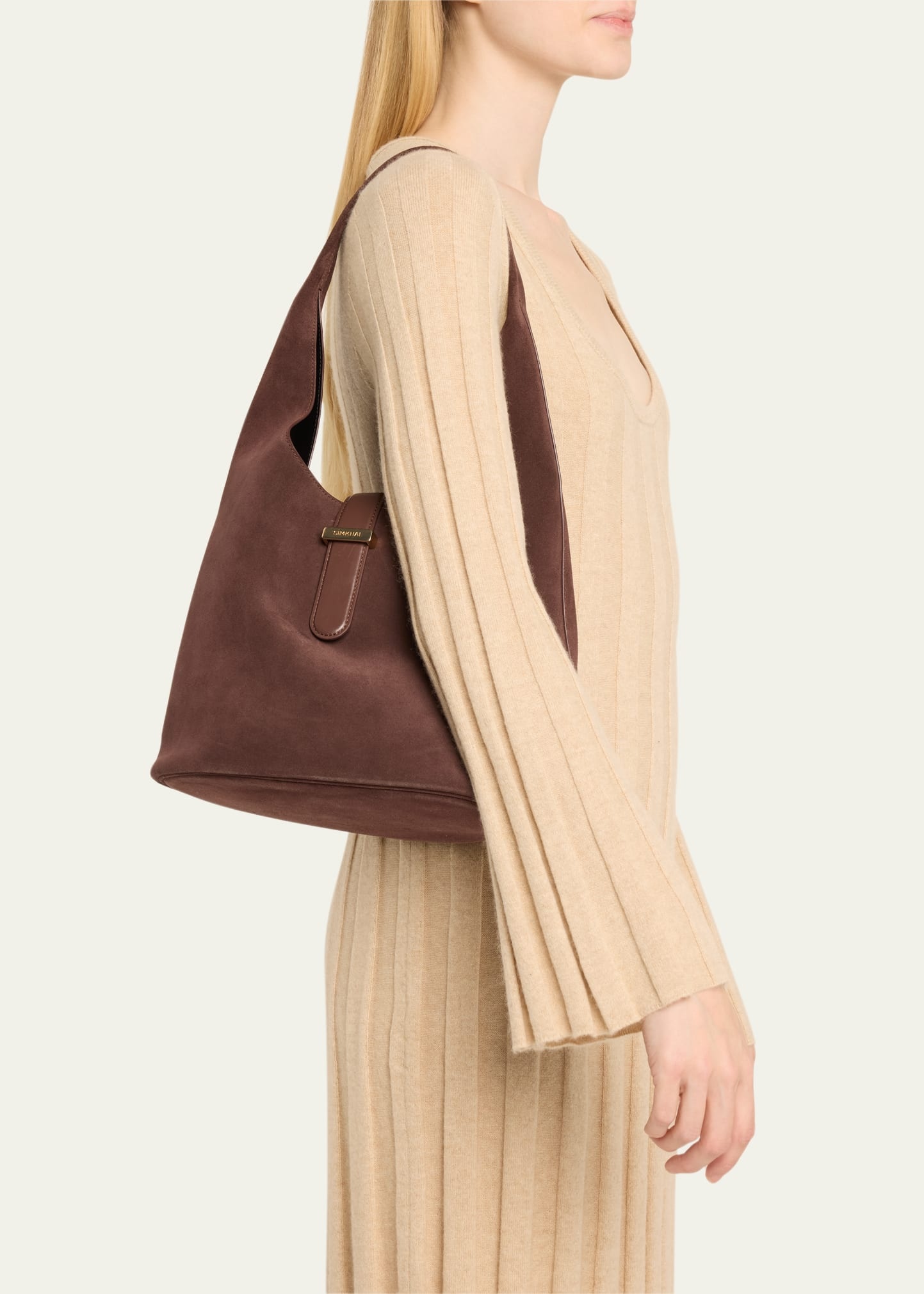 Khai Buckle Suede Hobo Bag - 2