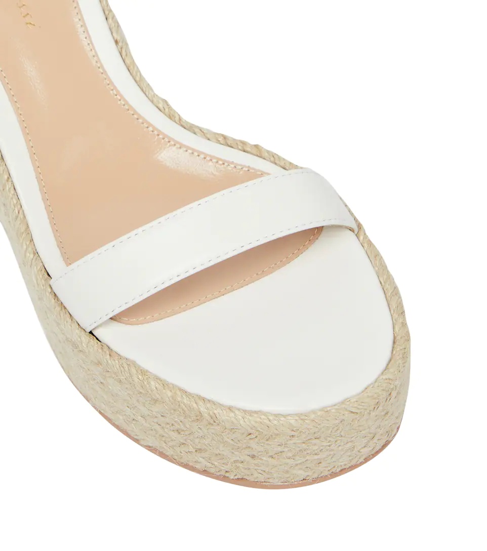 Portofino leather espadrille wedges - 6