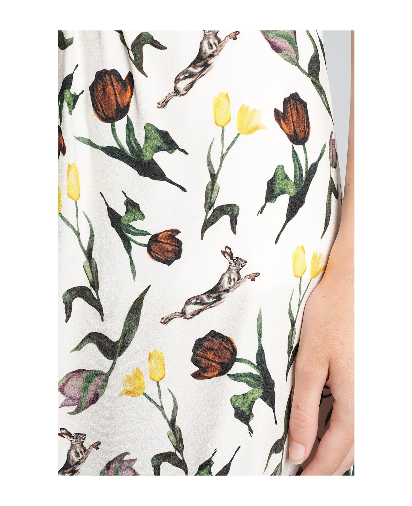 Skirt In White Viscose - 5