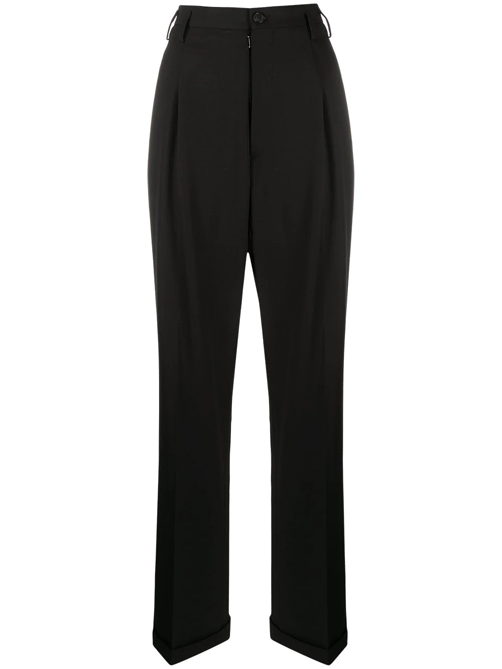 high-rise wide-leg trousers - 1