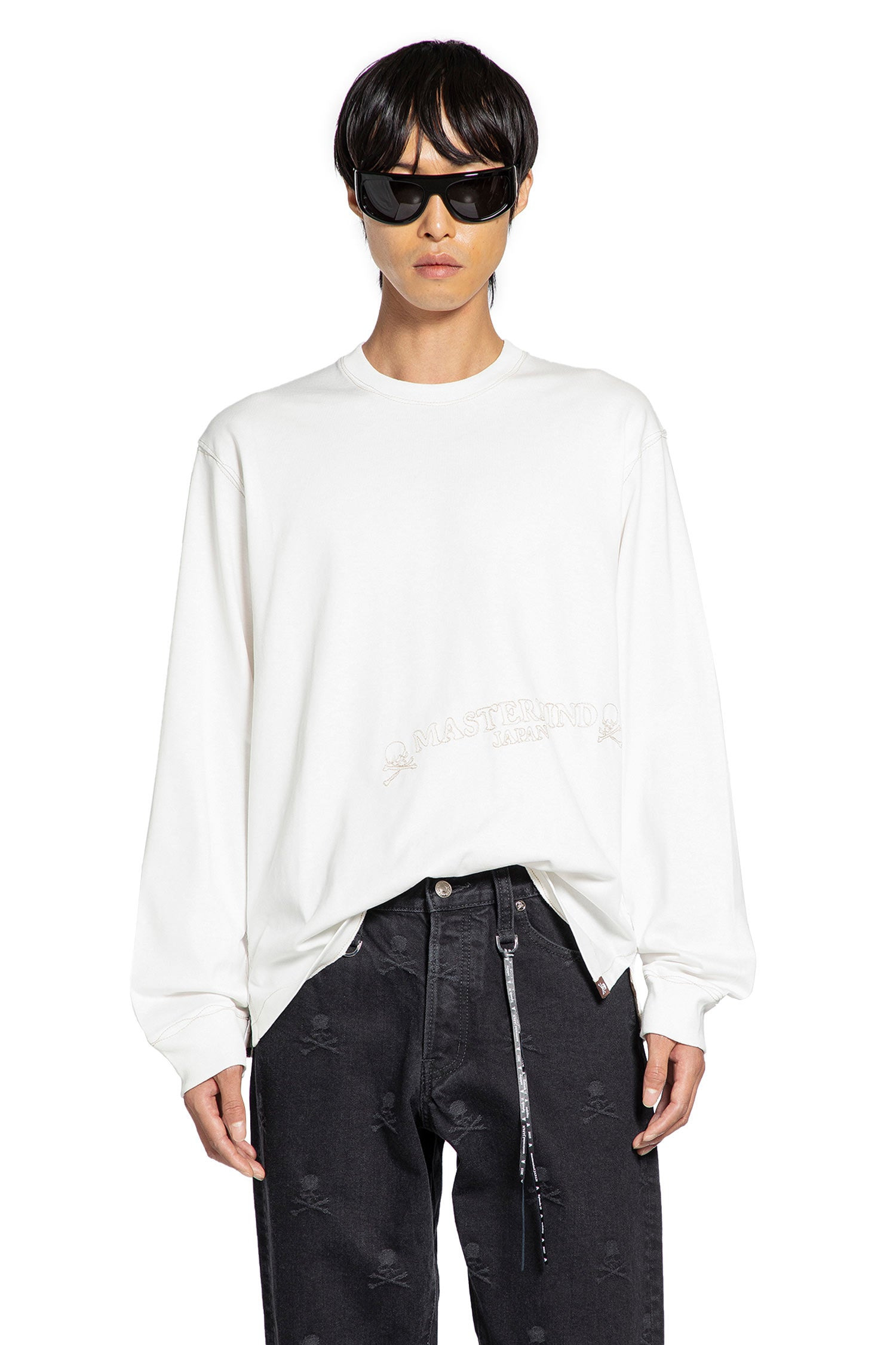 Stitched Skull Long Sleeve T-shirt - 7