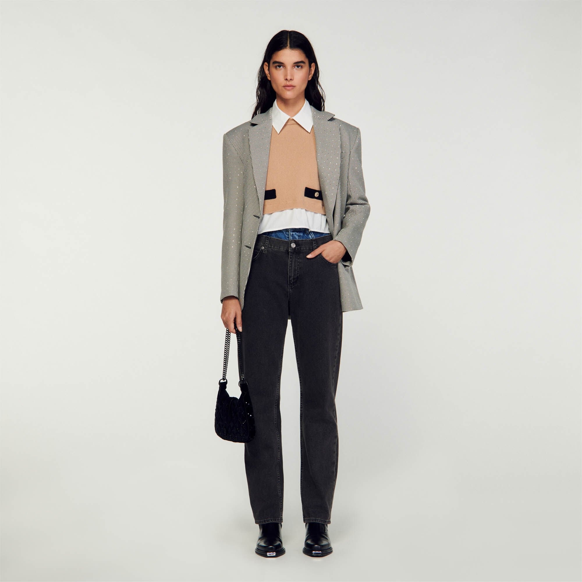 CROPPED WOOL AND CASHMERE SWEATER - 2