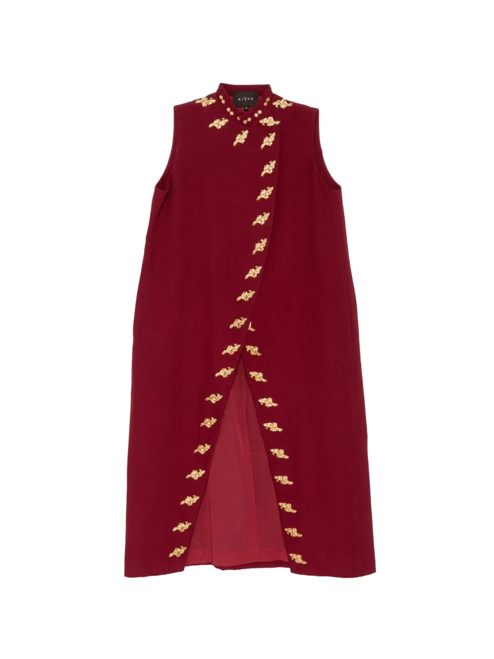 Gabardine embellished vest coat - 1