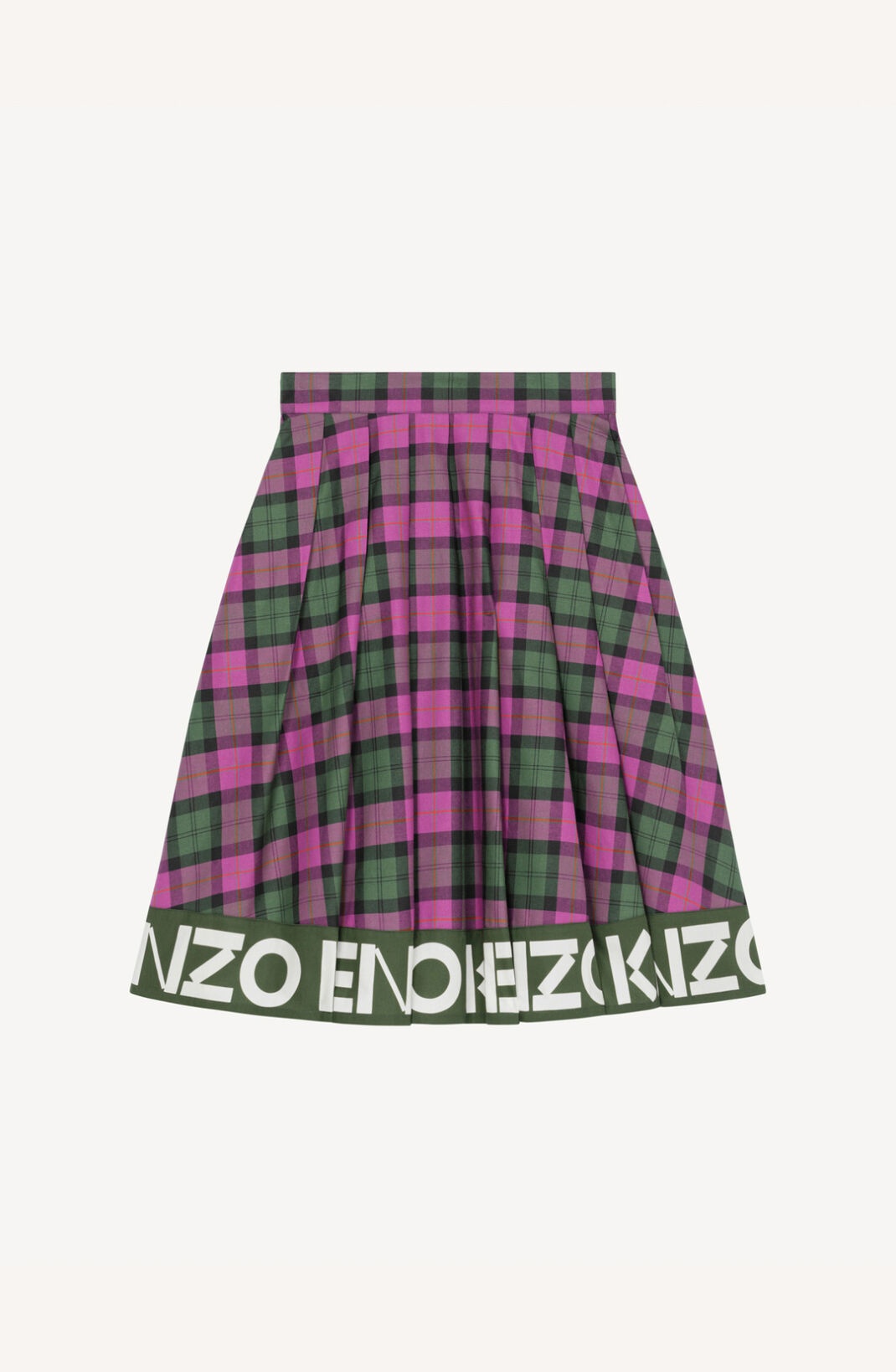 Flared checked skirt - 1