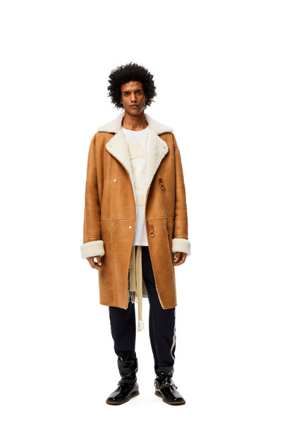 Loewe Double-breasted coat in shearling outlook