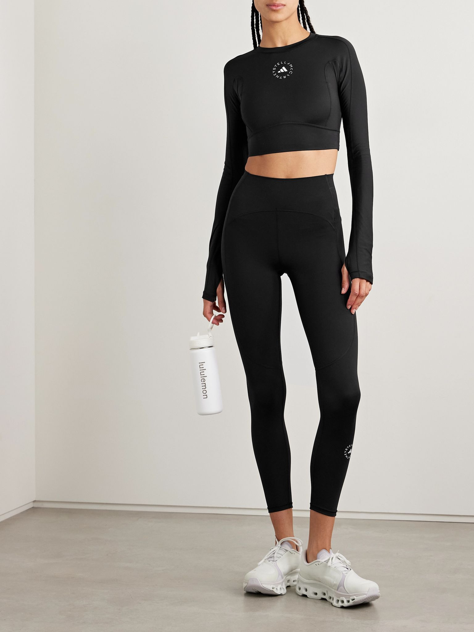 TrueStrength cutout cropped printed top Black - 2