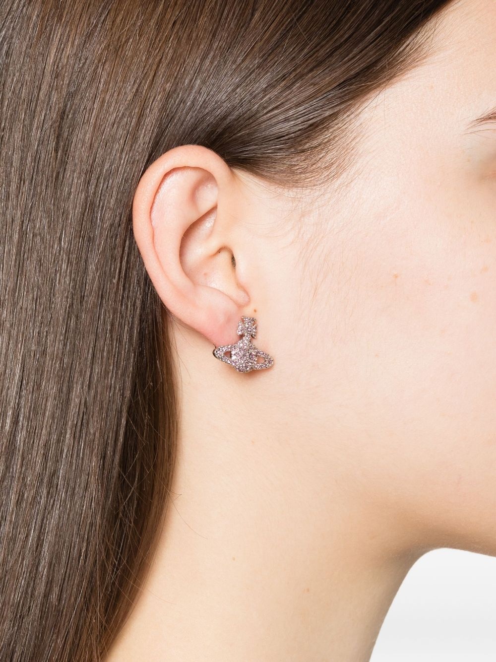 Grace Bas Relief orb crystal earrings - 3