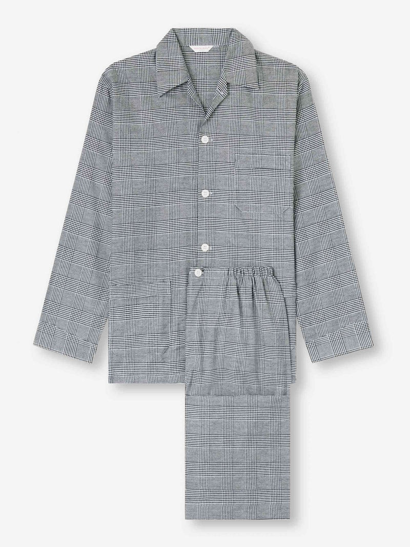 Men's Classic Fit Pajamas Kelburn 42 Brushed Cotton Black 3