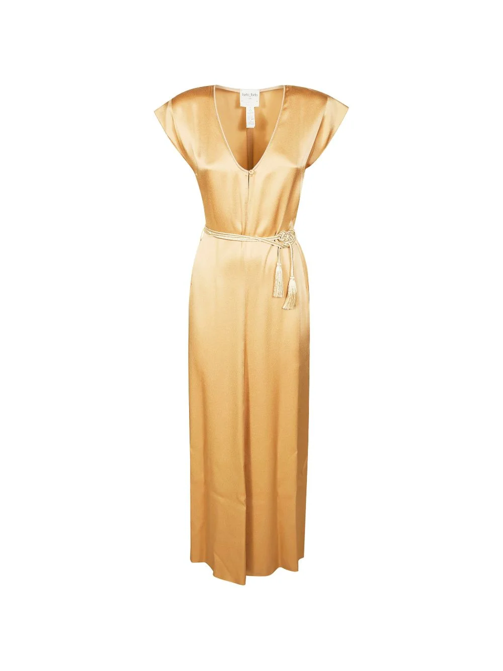 tassel-belt midi dress - 1