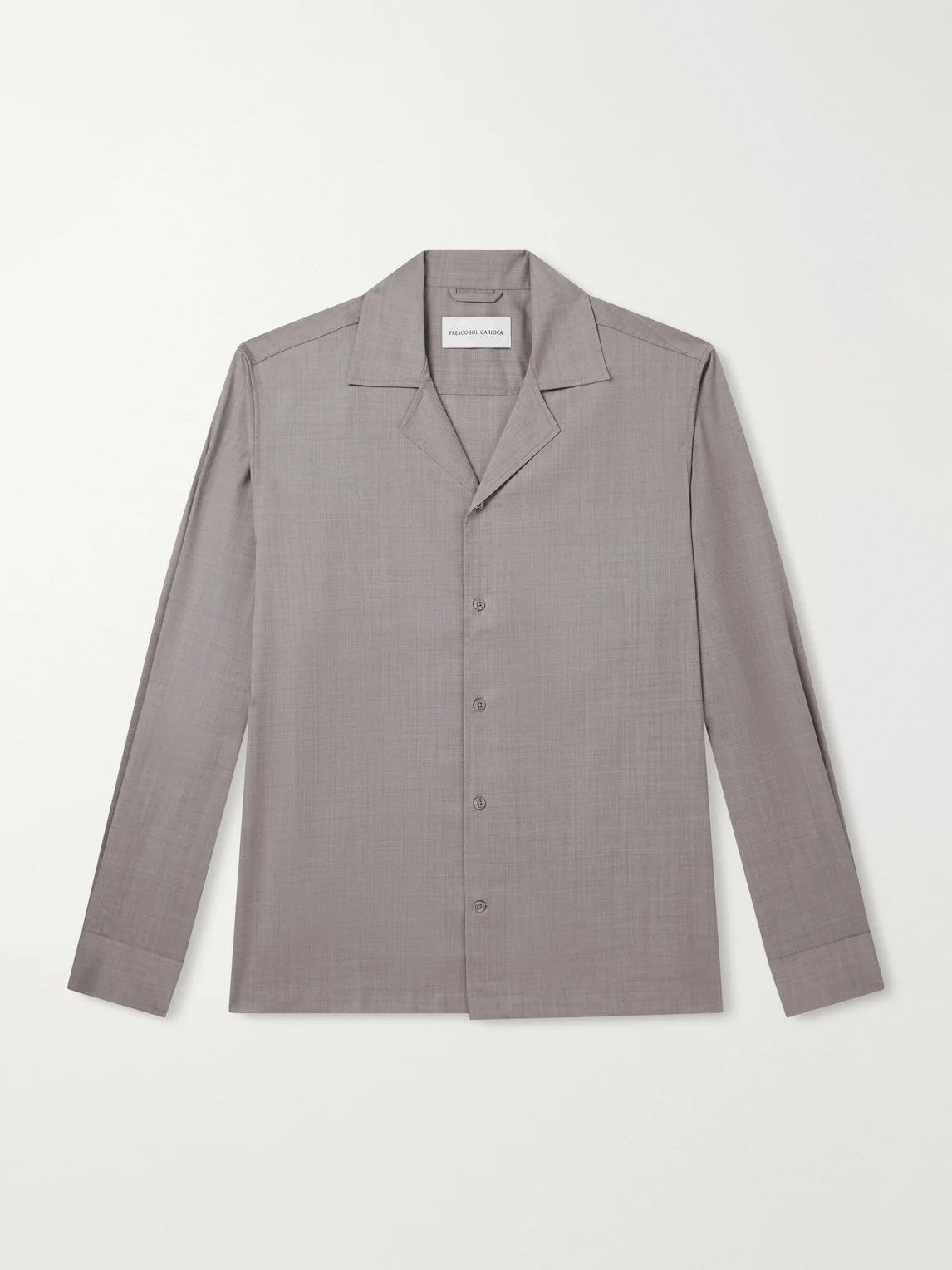 Safra Camp-Collar Wool Shirt - 1