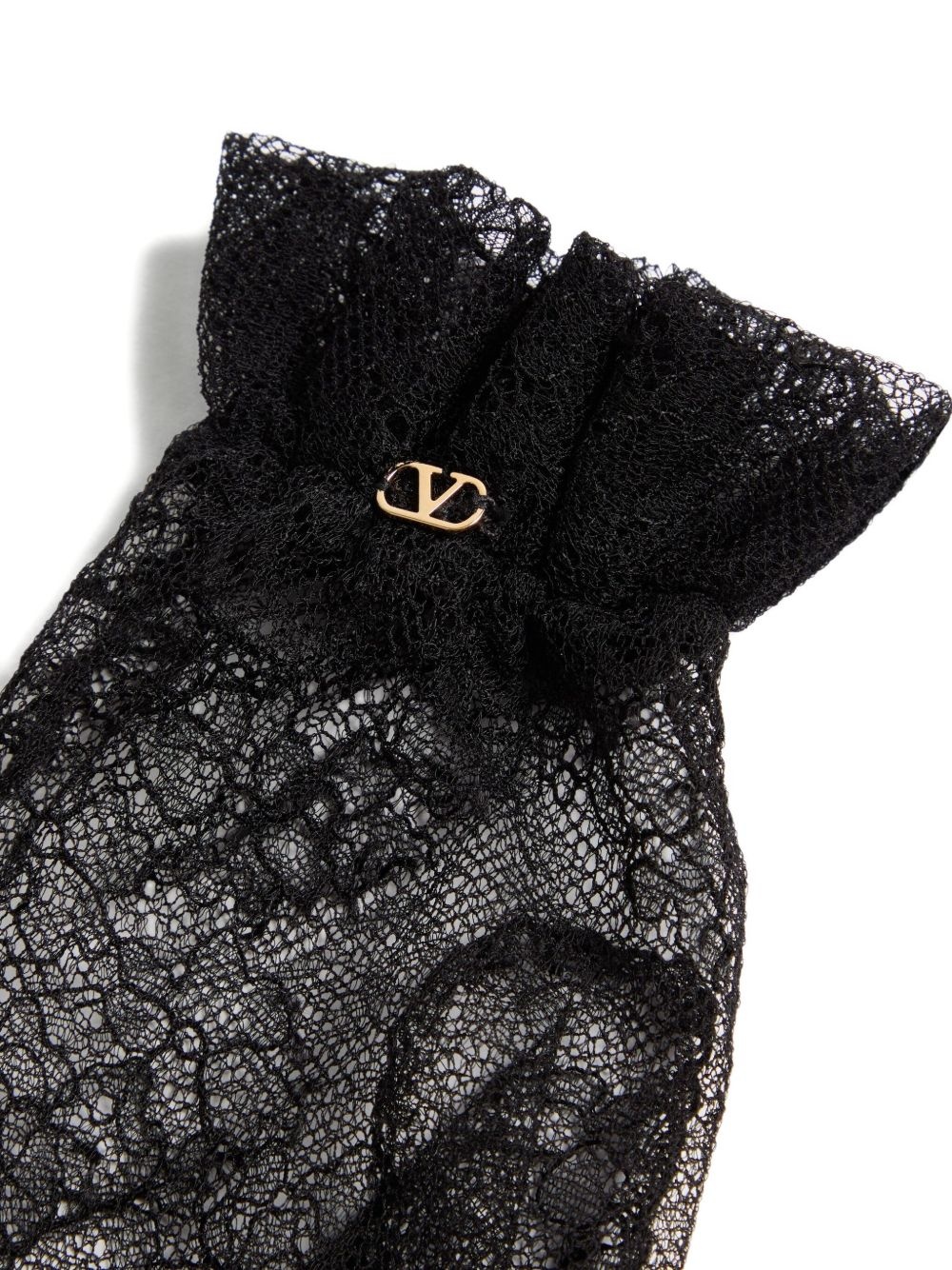 lace-embellished gloves - 3