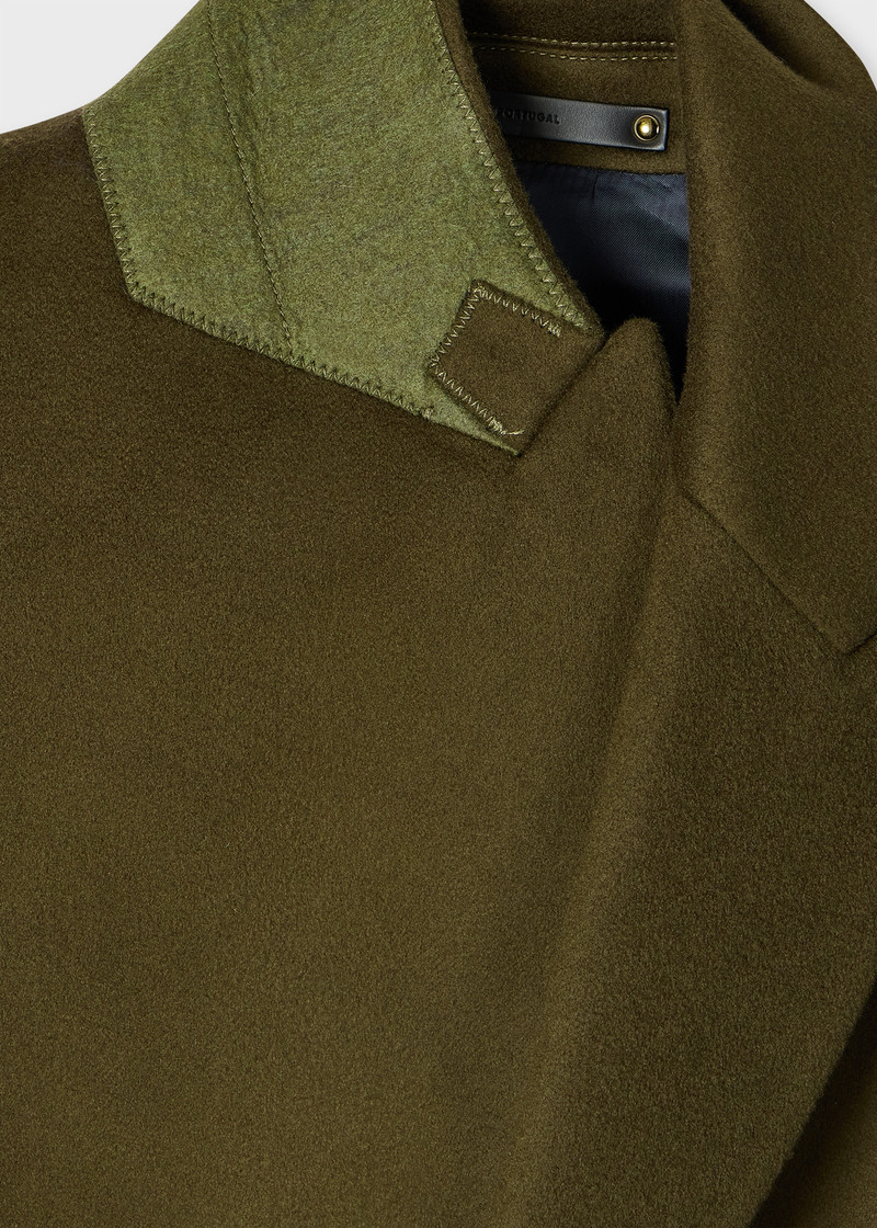 Paul Smith Khaki Wool-Cashmere Epsom Coat outlook