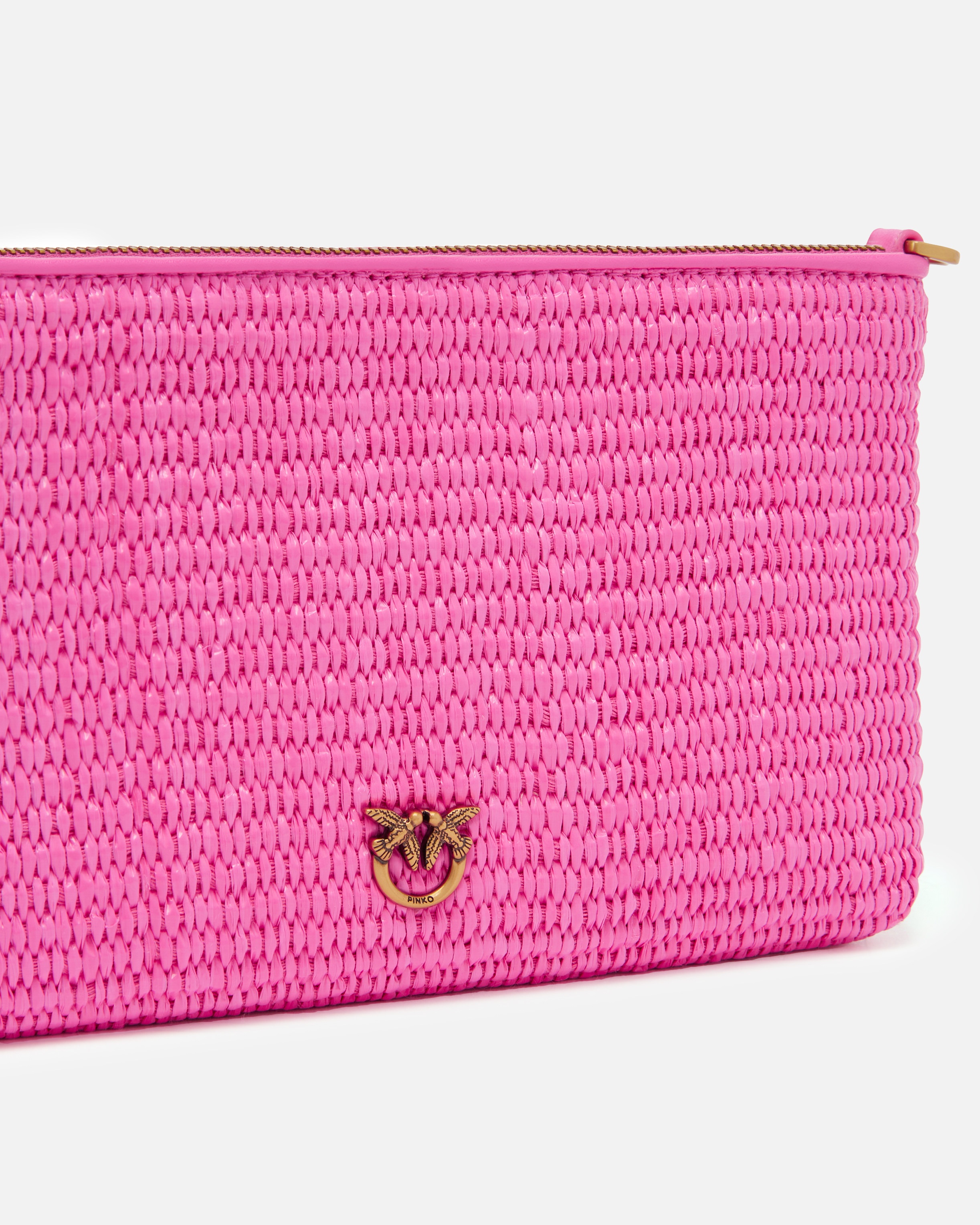 SMALL FLAT CROCHET RAFFIA BAG WITH REMOVABLE SHOULDER STRAP - 3