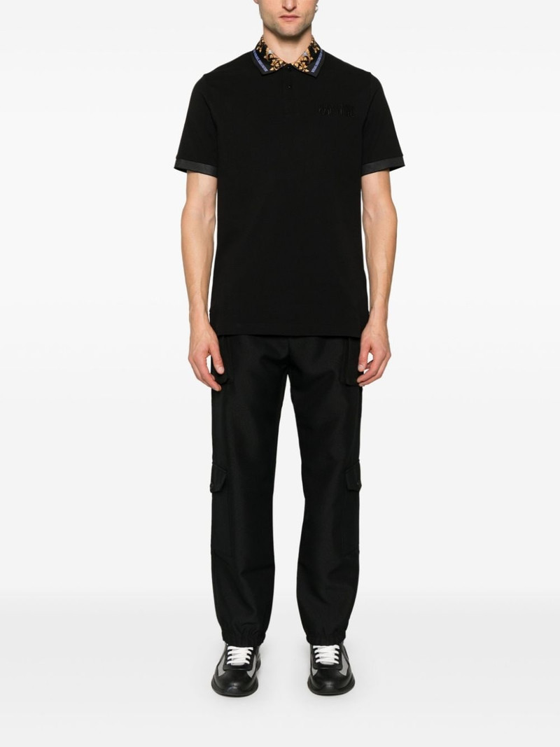 VERSACE JEANS COUTURE logo-embroidered cotton polo shirt outlook