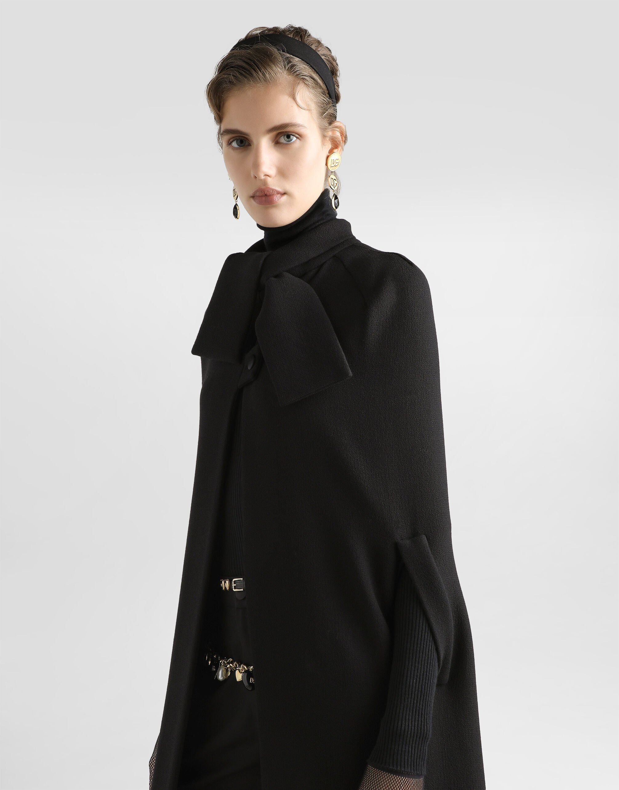 Wool crêpe cape - 4