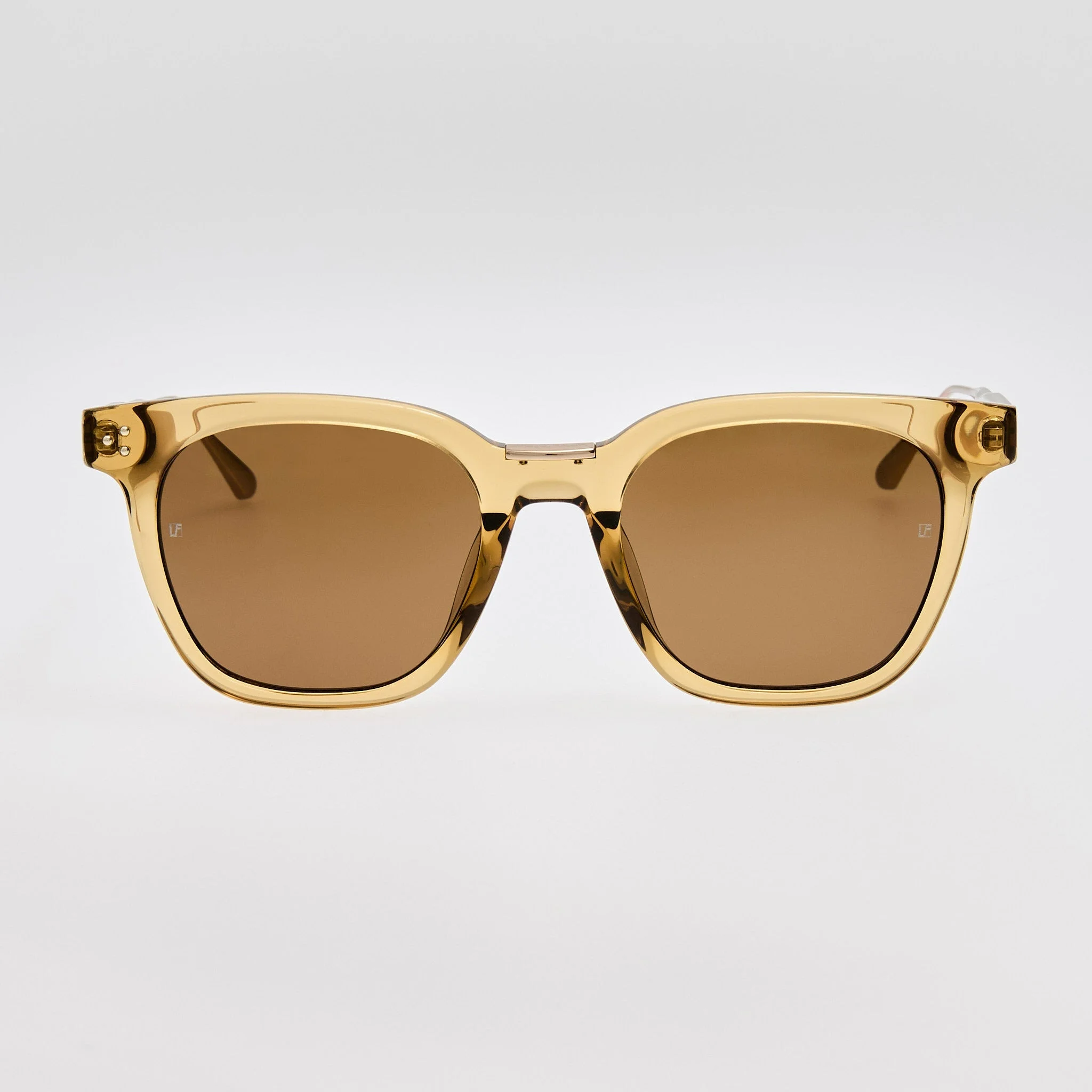Evan Sunglasses in Khaki and Gold - 1