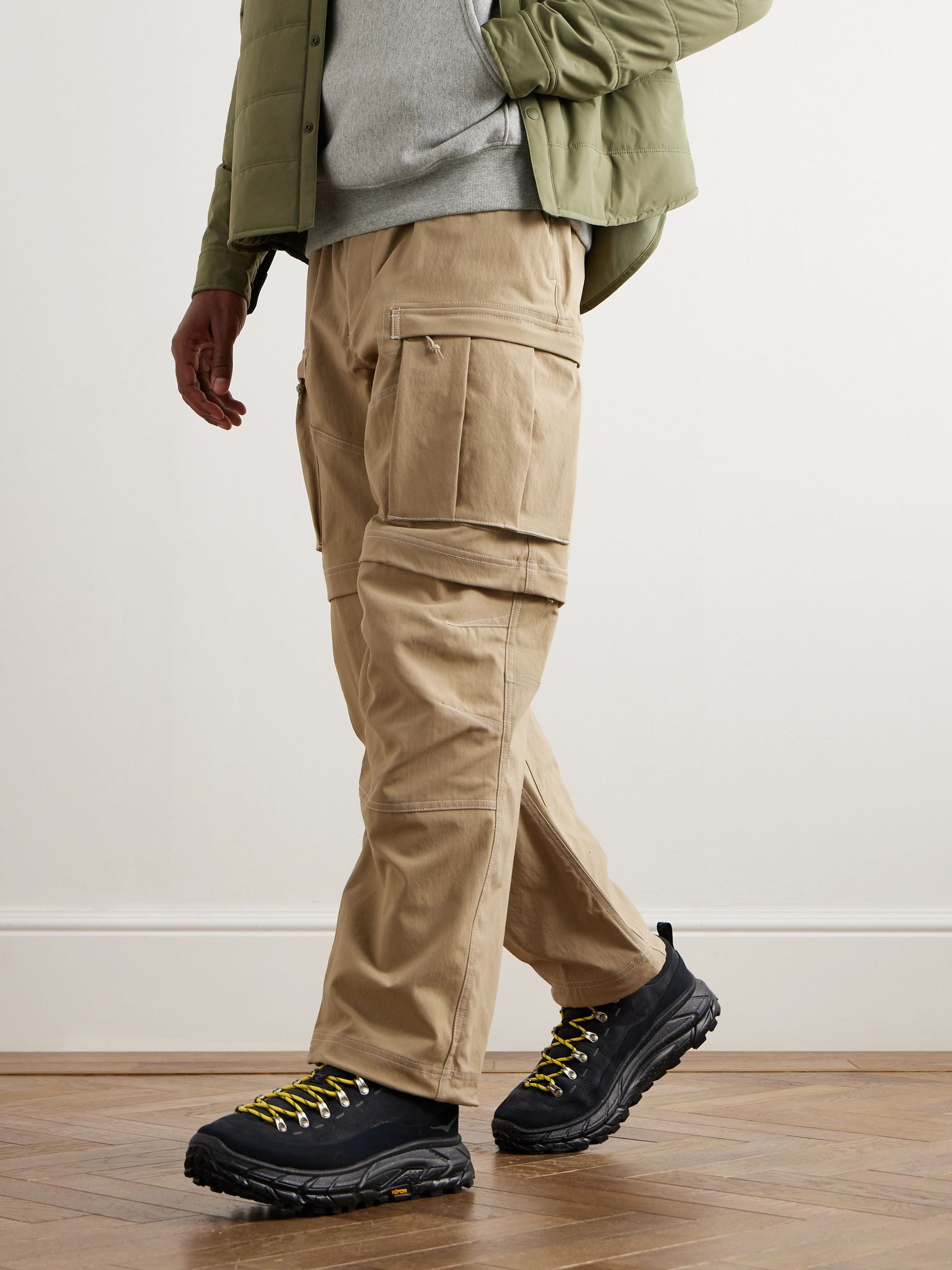 Tor Summit Rubber-Trimmed Nubuck and Mesh Sneakers Black - 2