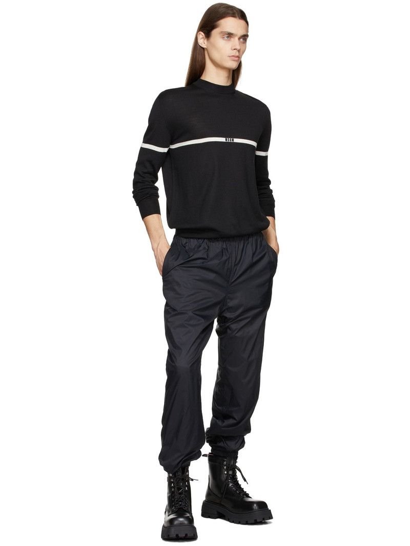 MSGM Black Logo Lounge Pants outlook