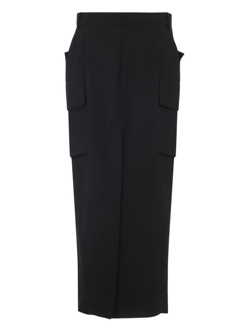 Rick Owens cargo pocket wool skirt outlook