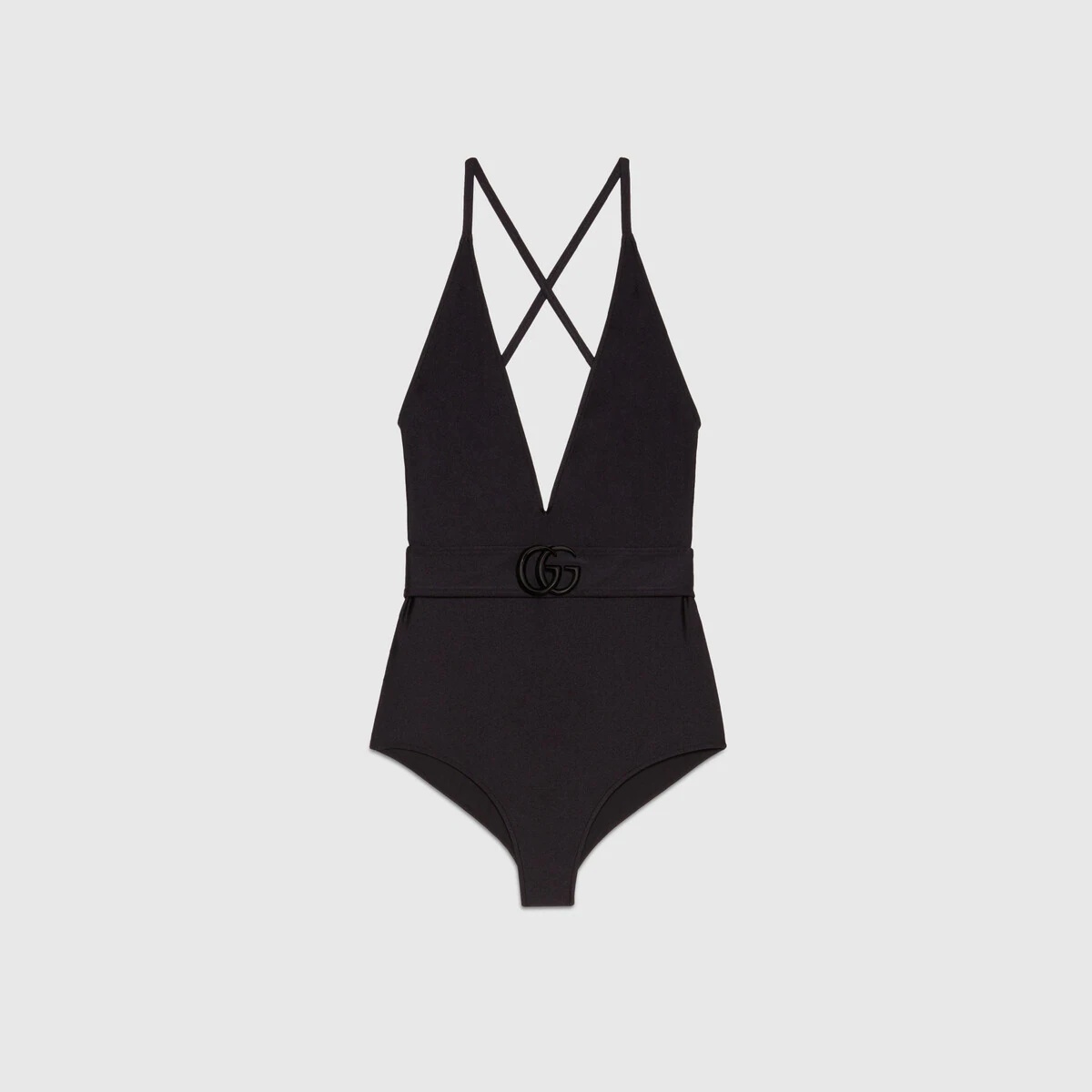 Sparkling jersey swimsuit with Double G - 2
