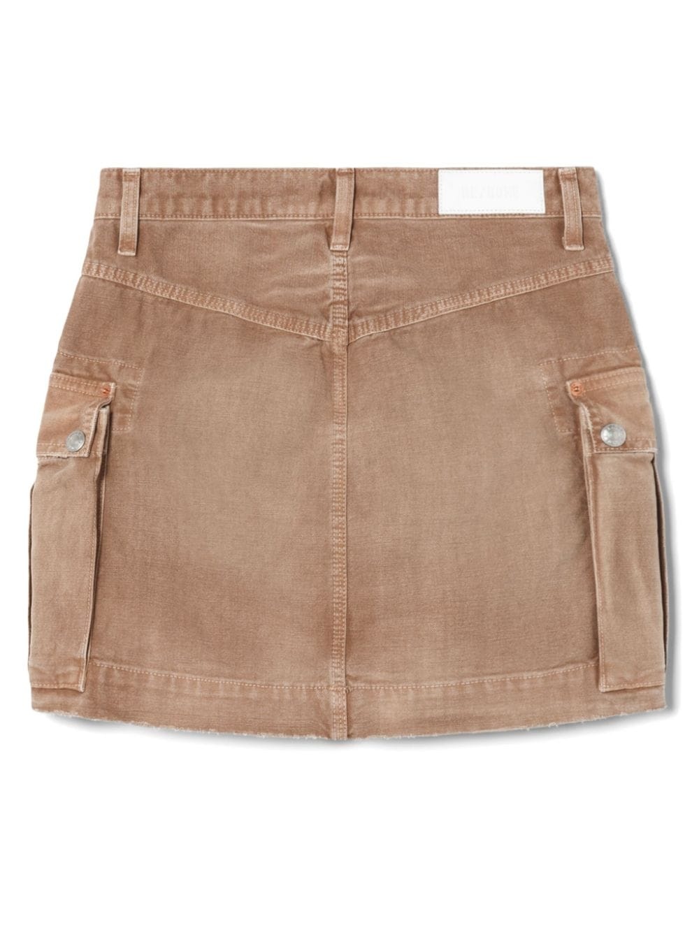 cargo denim mini skirt - 5