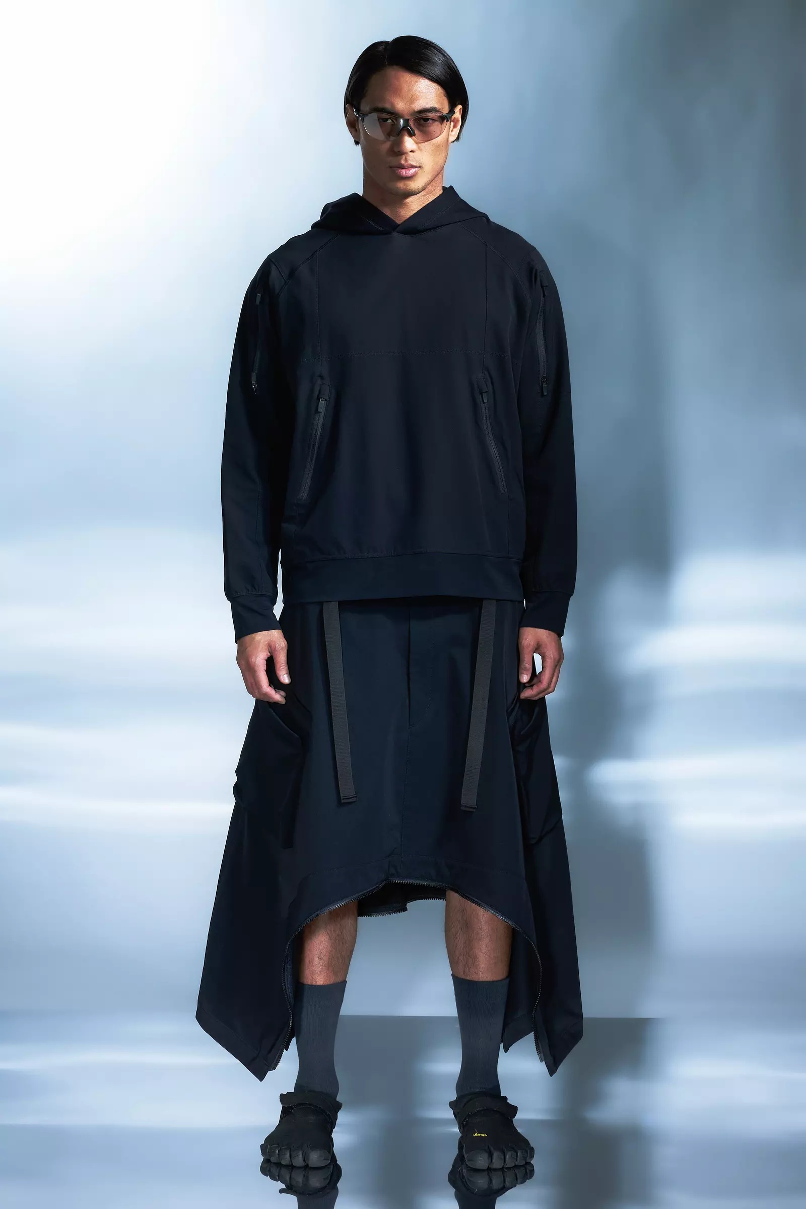S21-DS schoeller® Dryskin™ Hooded Sweatshirt Black - 1